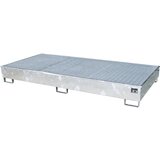 eurokraft pro Regalna talna kadica z vstavkom iz PE, z rešetko, 540 l, DxŠxV 2665 x 1315 x 305 mm, pocinkana izvedba | Shoptok.si