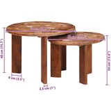  Stolovi za slaganje 2 pcs Šareni Čvrsto reciklirano drvo | shoptok.hr
