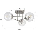  Plafonski luster MALENA 3xE14/5W/230V mat hrom/proziran | Eponuda.com