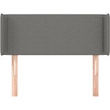  Uzglavlje s ušima tamnosivo 83x16x78/88 cm od tkanine | shoptok.hr