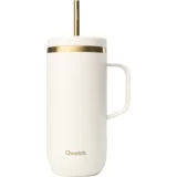 Qwetch Cold Cup termo lonček z ročajem 600 ml - peščena in zlata