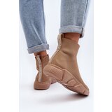 Boto Women's Sports Shoes with Sock Beige Zirila | Shoptok.si