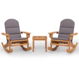  3-dijelna vrtna garnitura Adirondack masivno bagremovo drvo | shoptok.hr