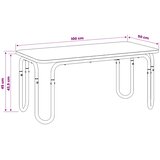  Stolić za kavu Dimljeni hrast 100 x 50 x 45 cm | shoptok.hr