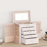  Kutija za nakit 5slojna s ogledalom koje može zaključati bijela | shoptok.hr