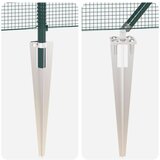 vidaXL set ograjnih stebrov Set 2 Zeleno Kovina s PVC-jem 10 x 1 m | Shoptok.si