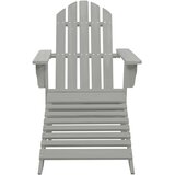 Maison Chic Vrtni Stoli - Stol za vrt s taburejem lesen siv JS714, (21878316) | Shoptok.si