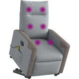 Maison Chic Električni masažni naslanjač - Relax naslanjač s funkcijo vstajanja svetlo siv, (22062162) | Shoptok.si