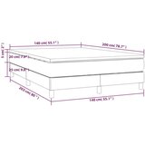  S oprugama i madracem tamnoplavi 140x200 cm baršunasti | shoptok.hr