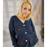 Pri Warm and cozy women's sweater with hearts for autumn SUMMER | Shoptok.si