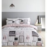 Catherine Lansfield Bela/rožnata podaljšana posteljnina za zakonsko posteljo 230x220 cm Sleep Dreams – | Shoptok.si
