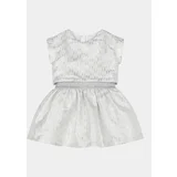 Karl Lagerfeld Kids Vsakodnevna obleka Z30121 S Écru Regular Fit