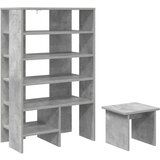 Ormar za cipele s policom 2 pcs Betonski sivi Konstruirano drvo | shoptok.hr