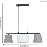 Eglo 55207 - visilica na sajli almeida 3xE14/25W/230V siva | Eponuda.com