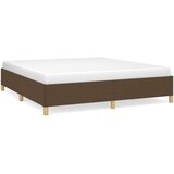  Posteljni okvir temno rjav 160x200 cm blago, (20723366) | Shoptok.si