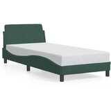 Maison Chic Posteljni okvir - Enojna postelja - Postelja za odrasle brez vzmetnice temno zelen 90x190 cm žamet-J8015, (21766392) | Shoptok.si