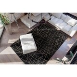 Kayoom RAVNO TKANA PREPROGA Bijou 125 Schwarz / Gold 120/170 cm črna, zlate barve | Shoptok.si