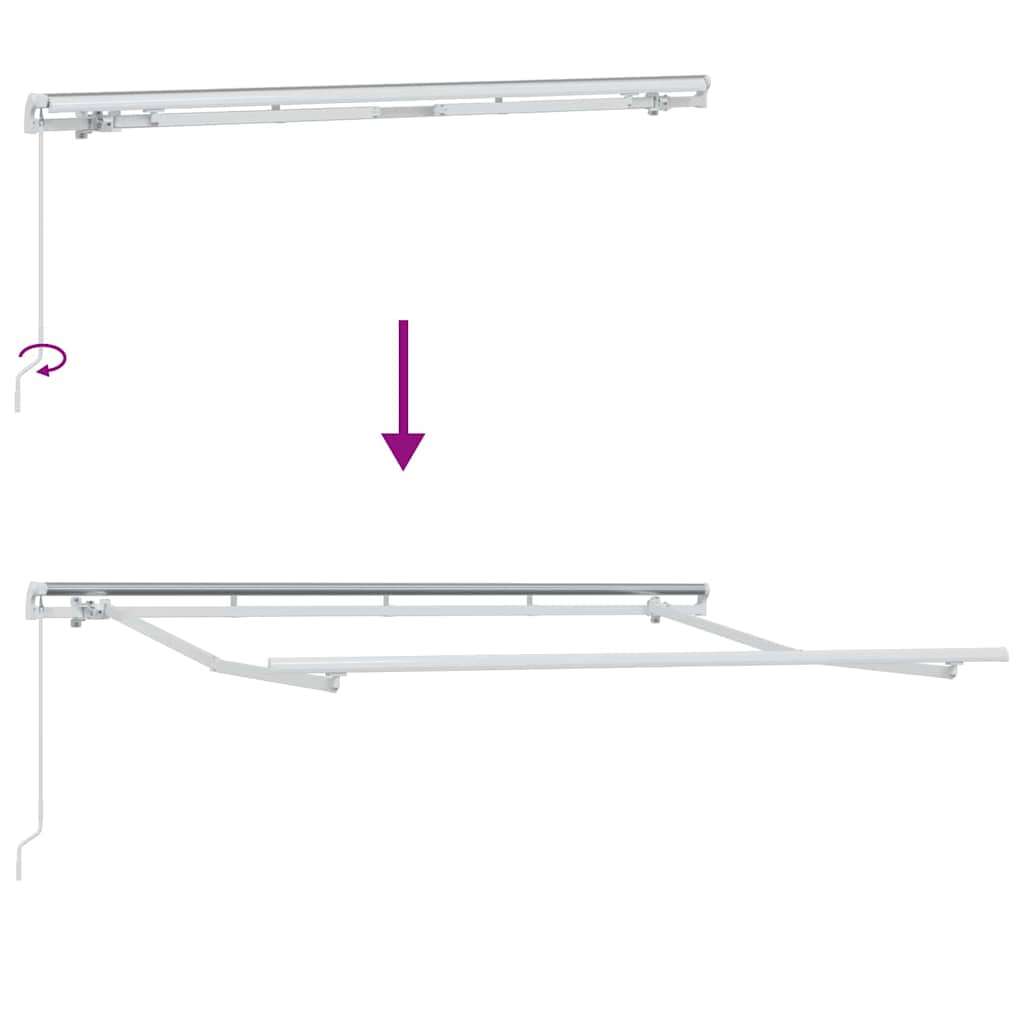  Skrovita tenda Antracit 250 x 200 cm tkanina - Antracit i bijela (bijeli okvir) 2 5 x 2 m Ručna | shoptok.hr