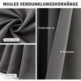 MIULEE 2x 140×245 cm zatemnitvene zavese z obročki | Shoptok.si