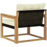  Set vanjskih sofa Čvrsto drvo akacije i Textilene Bijela i krem | shoptok.hr