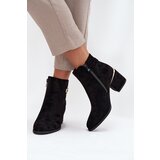 Boto Insulated women's ankle boots with golden details on heel black Dorisse | shoptok.hr
