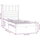  Okvir kreveta 75 x 190 cm mali od masivne borovine | shoptok.hr