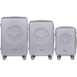 WINGS set od tri kofera Lastavica od ABS materijala veličine L M S srebrni | shoptok.hr