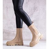 Gemre Beige high ankle boots made of eco leather Manera | shoptok.hr