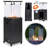  Plinska grijalica, radijator, 13 kW, staklo, za vrt i terasu, regulator, vulkansko kamenje, pokrov, MultiGarden | shoptok.hr