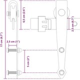 vidaXL Komplet kliznih vrata ormarića 200 cm ugljični čelik | shoptok.hr
