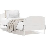 Furnova Posteljni okvir brez vzmetnice bel 90x200 cm trdna borovina, (21940075) | Shoptok.si