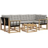 vidaXL Zunanja garnitura za sedenje 7 pcs Bela in svetlo siva, (5000280385) | Shoptok.si