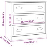  Komoda boja dimljenog hrasta 70x35,5x67,5 cm konstruirano drvo | shoptok.hr