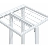  Stalak za cvijeće 4 kata s kotačima 44x23x80 cm bijeli željezni | shoptok.hr