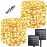 Venisymlis 2 Kosa 80Ft 200 Led Solarnih Zunanjih Luči, 8 Načinov Sončnih Pravljičnih Luči (Toplo Bela), (22068184) | Shoptok.si