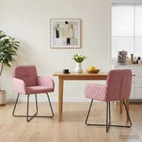  Trpezarijske stolice 2 pcs Baršun Ružičasta 59 x 56,5 x 86 cm | Eponuda.com