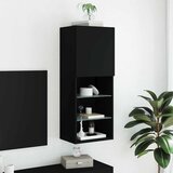 TV ormarići s LED svjetlima 2 kom crni 40,5x30x102 cm | Eponuda.com