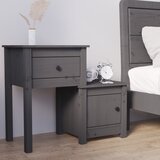 vidaXL noćni ormarić sivi 79,5 x 38 x 65,5 cm od masivne borovine Cijene