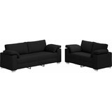 SOFA 2 pcs Crna 219 x 80 x 82 cm tkanina | Eponuda.com
