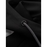 Ombre Men's unbuttoned hooded sweatshirt with piping - black | Shoptok.si