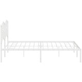Metalni okvir za krevet s uzglavljem bijeli 183x213 cm | shoptok.hr