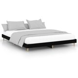 The Living Store Posteljni okvir črn 200x200 cm inženirski les - Posteljni Okvir, (21525528) | Shoptok.si