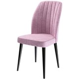 Hanah home set trpezarijskih stolica Etra 4 kom, roze tkanina Jerry, crne drvene noge | Eponuda.com