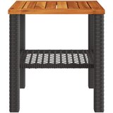  Vrtni stol crni 40x40x42 cm od poliratana i drva bagrema | Eponuda.com