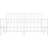 vidaXL Metalni okvir kreveta uzglavlje i podnožje bijeli 160x200 cm | shoptok.hr