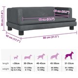 vidaXL Krevet za pse tamnosivi 80 x 45 x 30 cm baršunasti | shoptok.hr