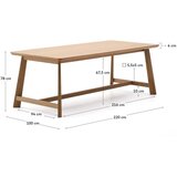 Kave Home Blagovaonski stol s pločom stola u dekoru hrasta 100x220 cm Idun – | shoptok.hr