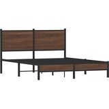  Metalni okvir kreveta bez madraca smeđa boja hrasta 137x190 cm | Eponuda.com