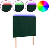  LED uzglavlje tamnozeleno 80x5x118/128 cm baršunasto | shoptok.hr