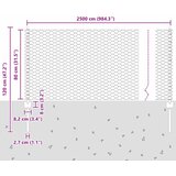  Heksagonalna ograda s stubom 25 x 0,8 m Pocinčani čelik Srebrna | shoptok.hr